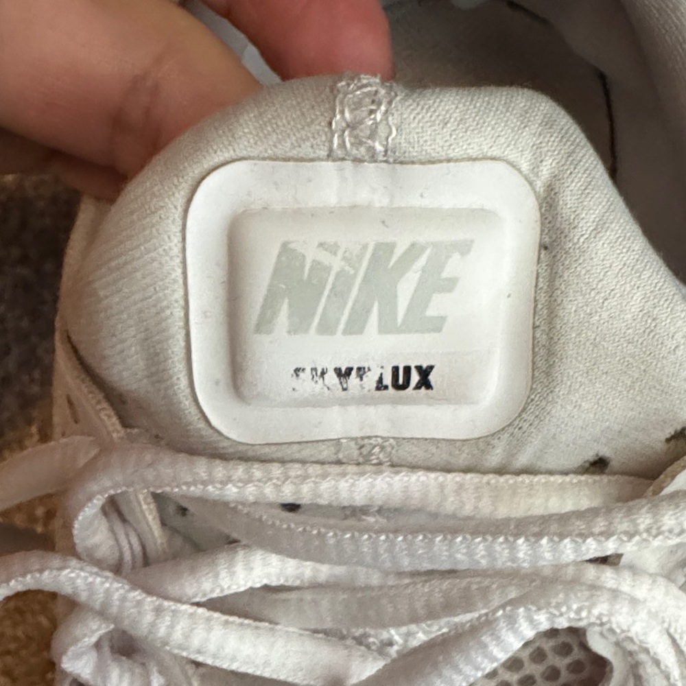 Nike Cream/White Mesh Athletic Sneakers - Picture 2 of 8